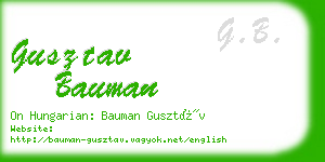 gusztav bauman business card